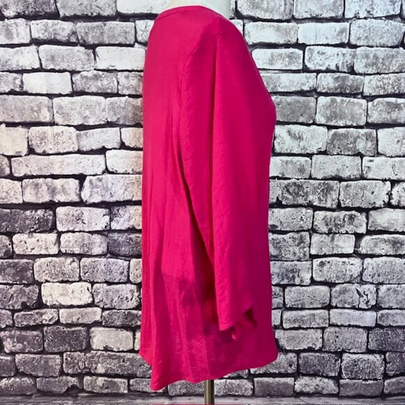 Dressbarn Pink Gauzy Fabric Blouse Size 2X - Picture 7 of 8